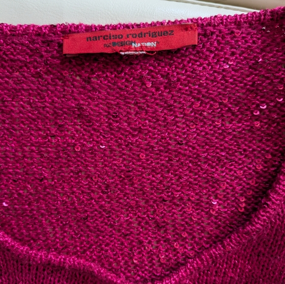 Narcisco Rodriguez Berry Sequin Sweater - Picture 6 of 9